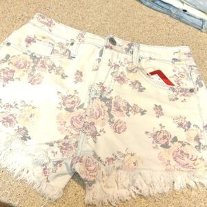 Flowered jean Shorts Size 2